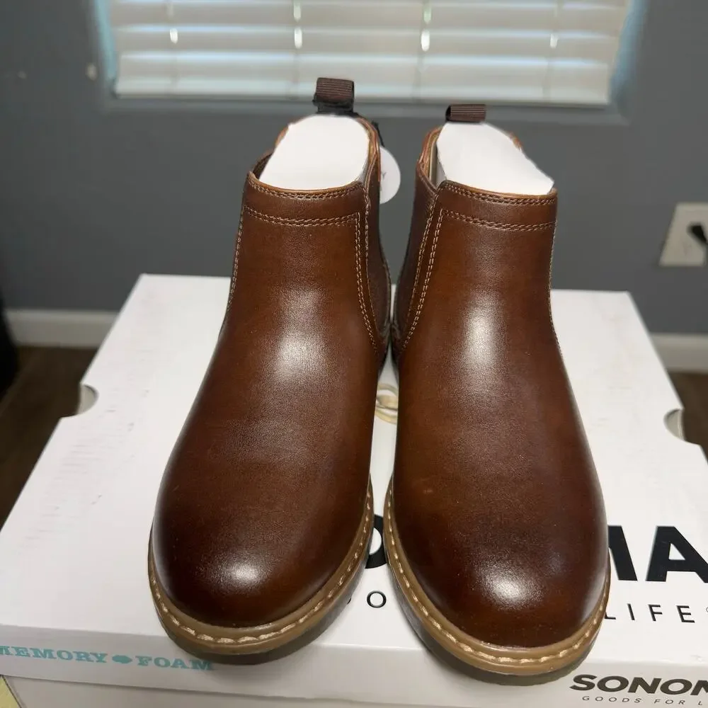 Sonoma Goods for Life Ilon Boys Chelsea Boots, Brown, US 13 - Picture 3 of 8